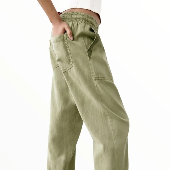 ZARA | Khaki | JOGGING PANTS WITH POCKETS - Picture 7 of 12